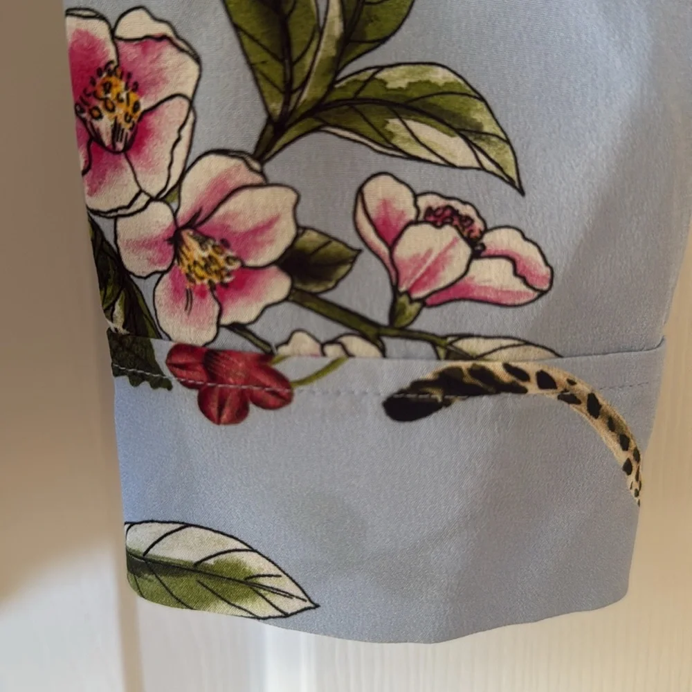 L'AGENCE Blue Long Sleeve Button Down Shirt - Picture 5 of 6